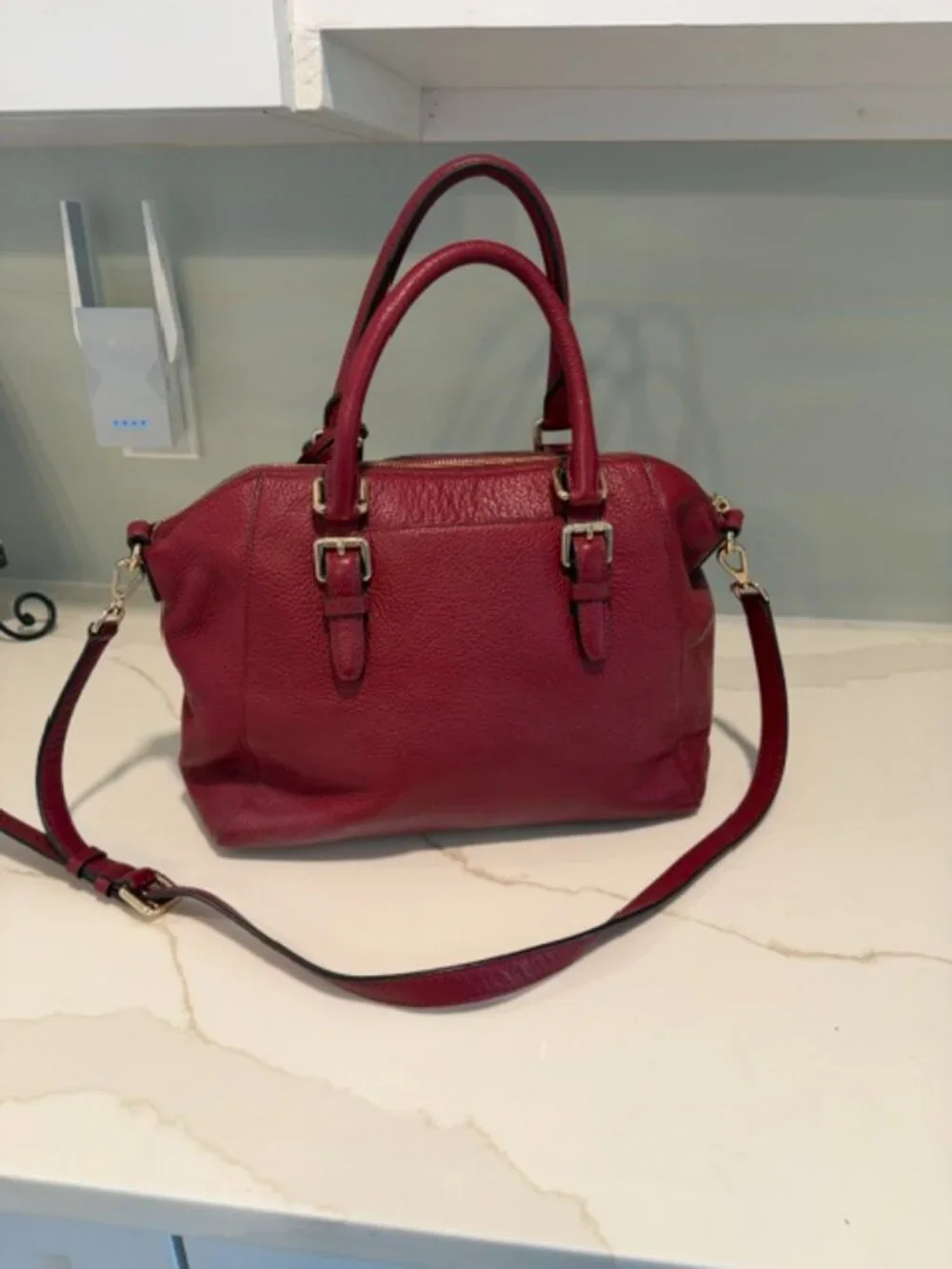 Michael Kors Sheila Pebble Leather Satchel
